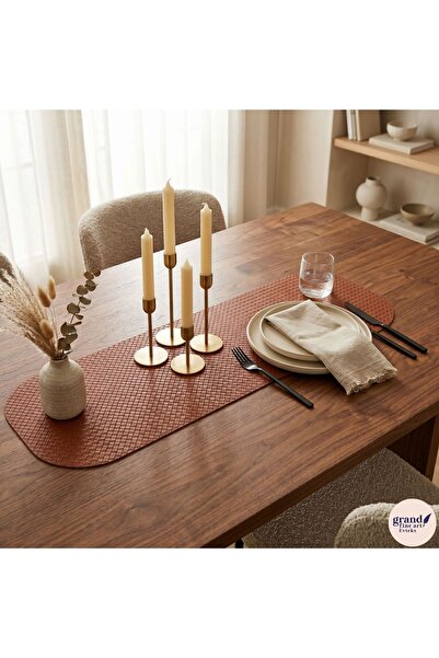 Grand Fine Art 1 Piece Leather Mini Runner-Keyboard Mat-Table Mat-Desk Mat -M...