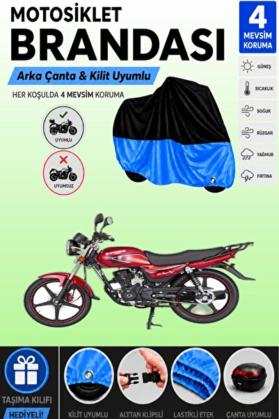 Cemku Double Black Top - Blue Bottom, Rear Bag Compatible Mondial 100 Superbo...