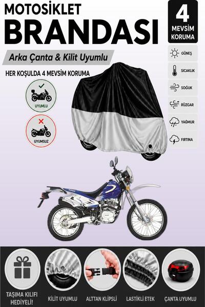 Cemku Double Black Top - Gray Bottom, Rear Bag Compatible Kanuni Cheeta.H 125...