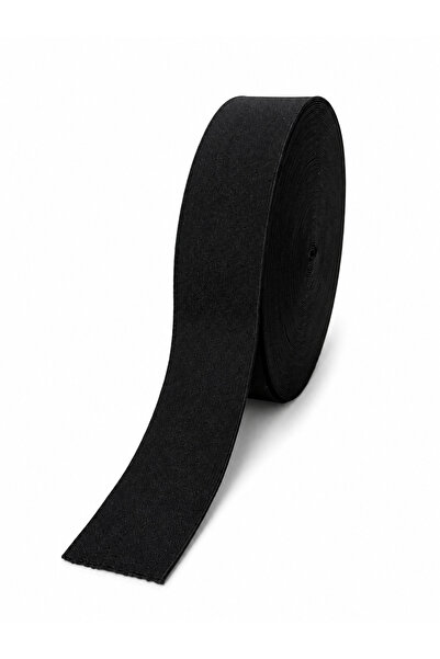 OKARTEXTILE 4 CM SİYAH YASSI LASTİK - 25 MT - BEL, PAÇA, DON LASTİĞİ