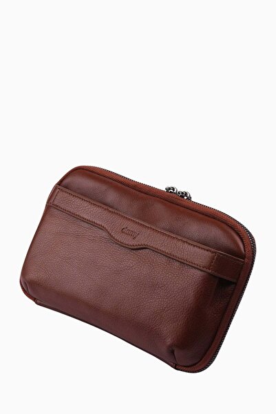 DAMY Genuine Leather Men's Handbag - Tan