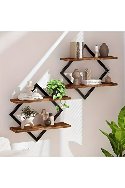 Kdhome Set 2 Rafturi HexaDecor, Pentru Living, Hol, Bucatarie, Polite MDF, 2x...