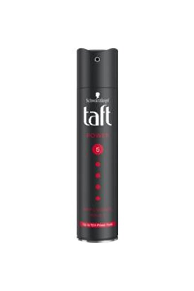 Taft Very Strong Hold Hairspray - Schwarzkopf Power Hair Lacquer Hold 5, 250 ml