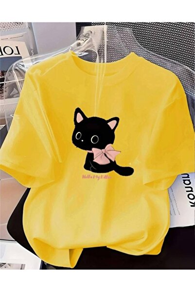 valeriae Tricou cu mânecă scurtă, croială lejeră, premium, cu imprimeu special