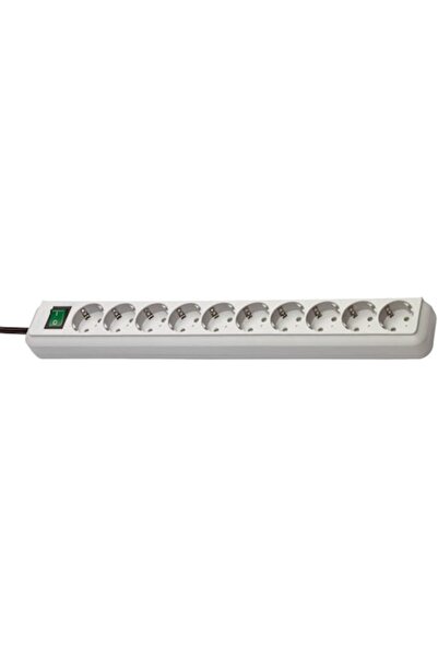 DAMUR -Line Extension Cord 10 sockets, 3m H05VV-F 3G1,5 White, Versatile Use,...
