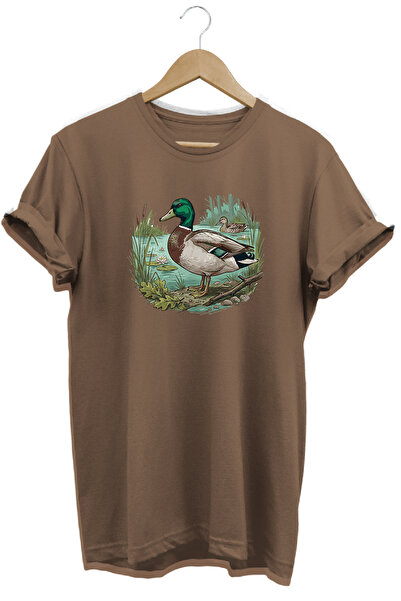 remonz تي شيرت Greenhead Duck وNishangah مطبوع عليه تصميم أرديلاو للارتداء في...