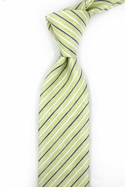Kravatkolik Green Line Linen Silk Tie İk2441