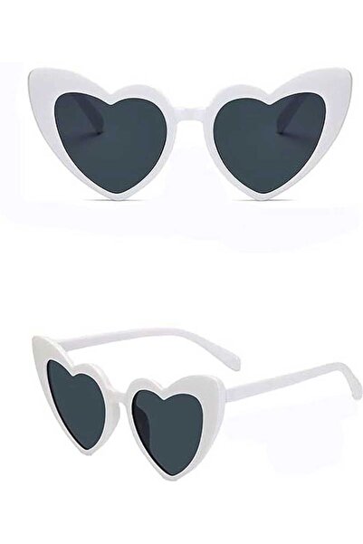 Generic Brand White Color Heart Shaped Party Glasses 15x5 cm