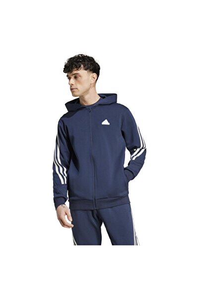 adidas Hanorac cu fermoar integral pentru bărbați Future Icons cu 3 dungi XL