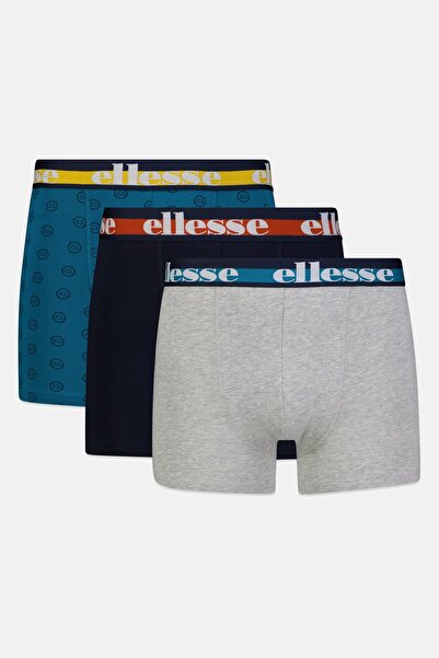 Ellesse Men 3 Pack Brand Logo Trunks, Multicolor