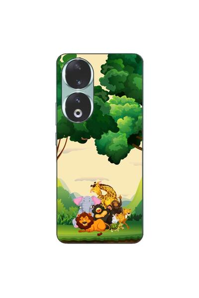 OEM Husa compatibila cu Honor 90 5G Silicon Gel Tpu Model Jungla cu Animale