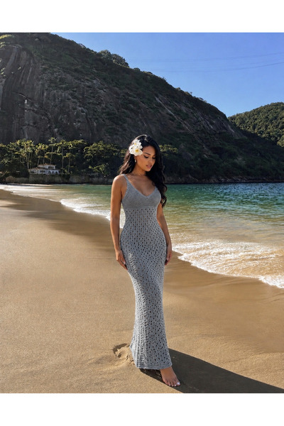 Nursay Long Cotton Cotton Beach Dress