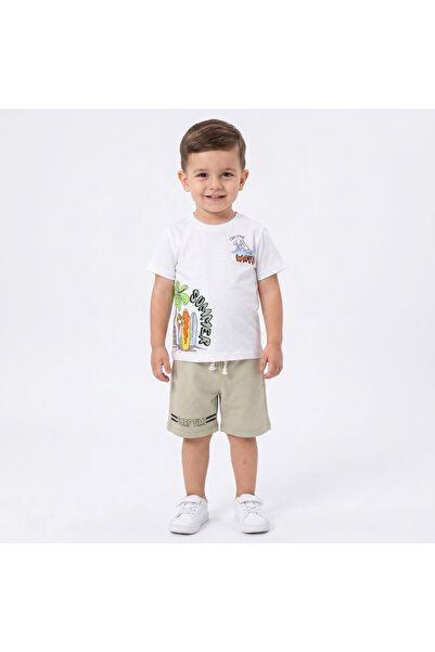 Bolly Baby Summer Printed Short-Sleeved T-Shirt Shorts Combed Cotton Bottom T...