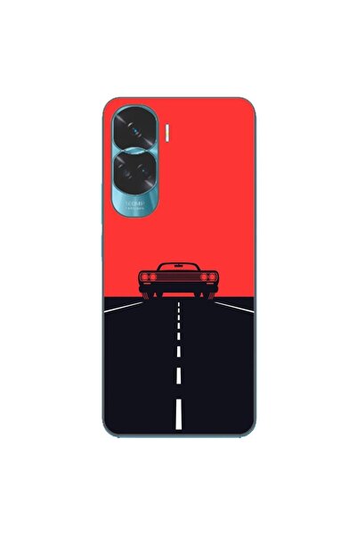 OEM Husa compatibila cu Honor 90 Lite 5G Silicon Gel Tpu Model Red Sky Muscle...