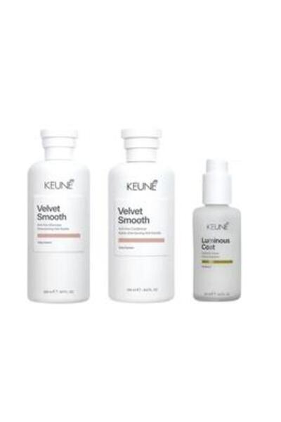 Keune Anti-Frizz Hair Pack - Velvet Smooth Anti-Frizz: Shampoo 300 ml, Condit...