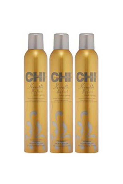 Chi Pachet 3 x Spray de Styling cu Keratina - Farouk Keratin Flex Finish Hair...