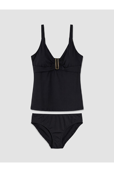 LC Waikiki Black V-Neck Women's Swimsuit Set from Güli̇s Gi̇yi̇m