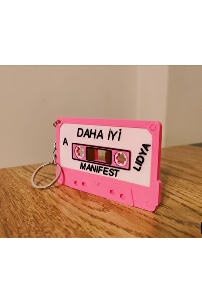 ATOLYETASBAHCE Manifest Retro Kaset Anahtarlık -Lidya- (8.5 cm)
