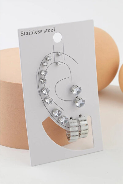 ÖZÇTAKI 316 L Stainless Steel - Anti-Allergic - Non-Tarnishing - 7 Pairs of E...