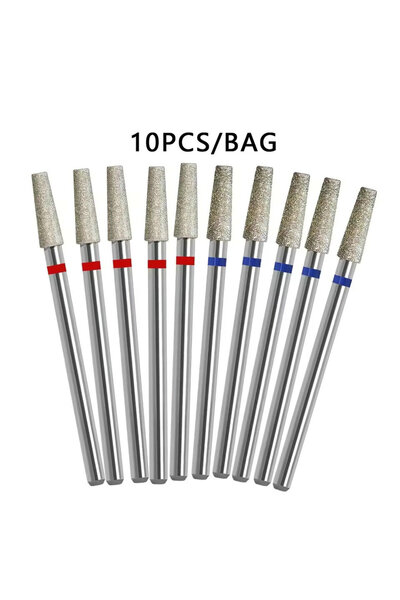 Choice Mix 10pcs 10Pcs/set Diamond Nail Drill Bit Set Nail Diamond Milling Cu...