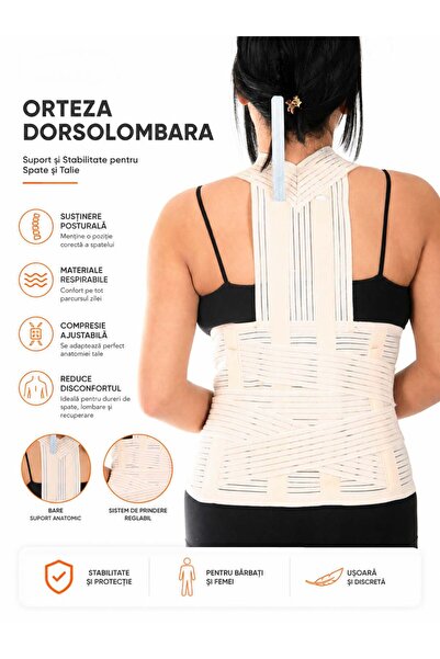 DEMOTEKS Orteza suport ortopedica dorso-lombara, unisize (S,M,L)