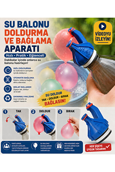 Antin Kuntin Shop Su Balonu Doldurma ve Hızlı Bağlama Aparatı Karışık Renk 1 ...