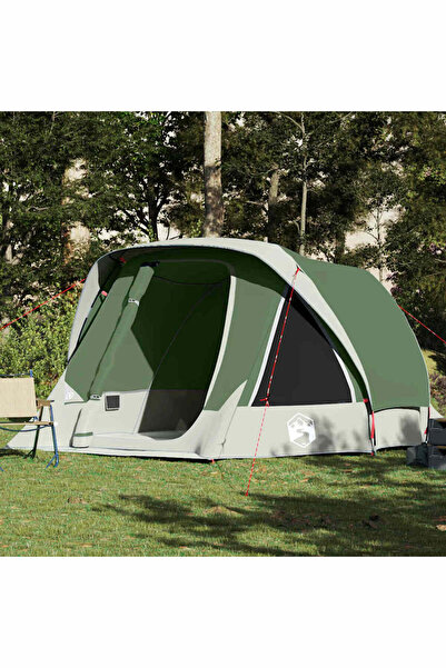 vidaxl Cort de familie pentru 6 persoane, verde, impermeabil
