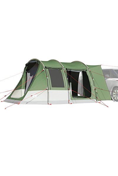 vidaxl Cort auto pentru 2 persoane, verde, impermeabil