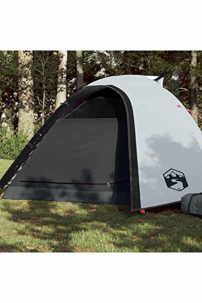 vidaxl Cort camping cupola 4 persoane alb, È›esatura opaca, impermeabil