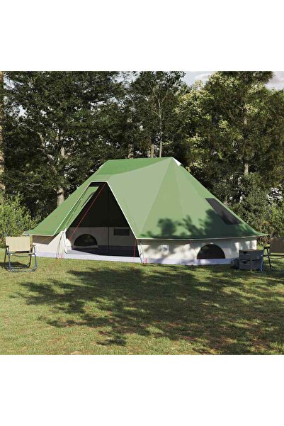 vidaxl Cort Tipi cu acoperis Verde 680 x 430 x 270 cm tafta