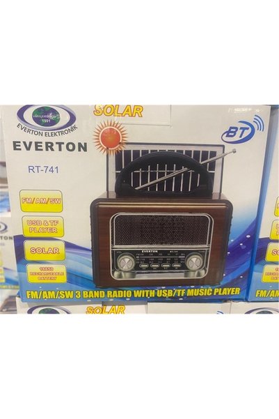 Everton Rt-741 Bluetooth -Fm-Am-Sw-Usb-Tf Card-Aux Nostaljik Radyo (Alev ışık Görselli )