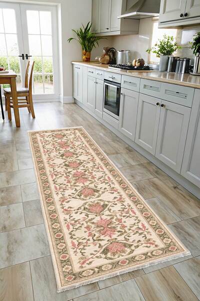 Babil Home Yolluk Halı Kaymaz Taban Yıkanabilir Leke Tutmaz Kilim Özel Ölçü Koridor Halısı 3036