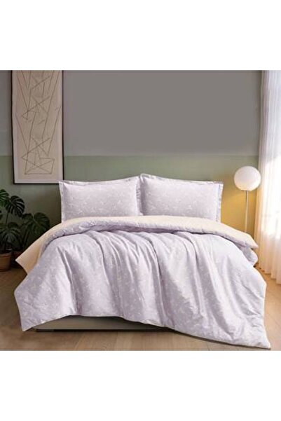 Pazar Home Bedding مفرش بازار هوم قطني مشجر هارموني نفرين 3 قطع بحشوة مخيطة 2...