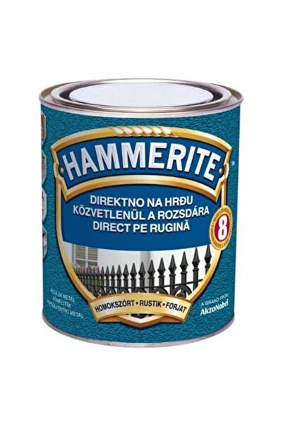 Hammerite Vopsea metalică, finisaj fier forjat 0.75 L, Hammerite, negru / 509...