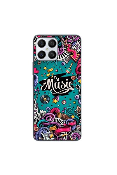 OEM Husa compatibila cu Honor X8 Silicon Gel Tpu Model Pop Art Music