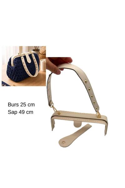 angel çanta aksesuar 25 cm luksuzni set torbi sa krem svetlozlatnim metalom