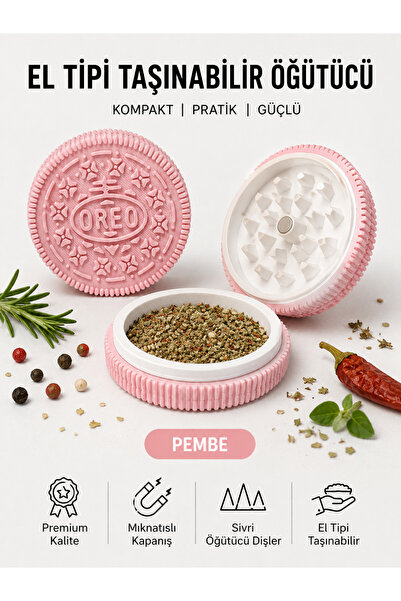 Arvina Atelier Oreo Biscuit Design Tobacco and Spice Grinder |   Mini Handhel...