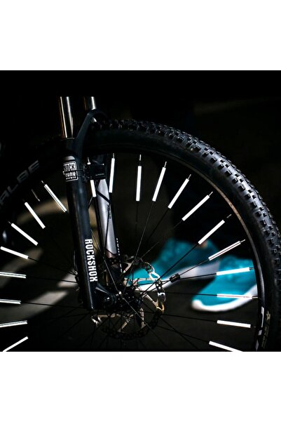 PROCART Reflective ornaments for bicycle spokes, set of 12 pieces, white