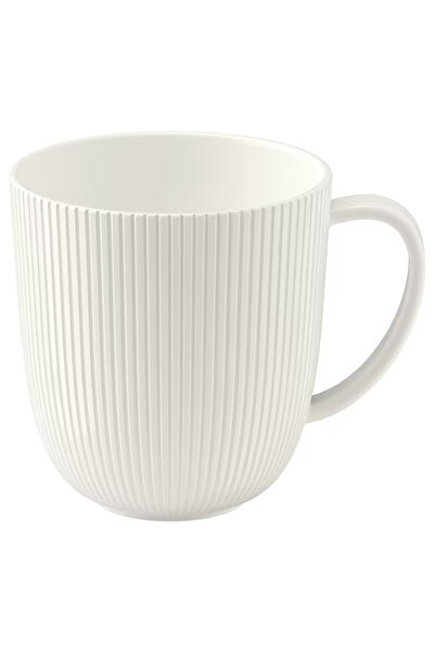 IKEA 4'lü Kupa Fincan Kahve Neskafe Takımı Beyaz Porselen 310 ml