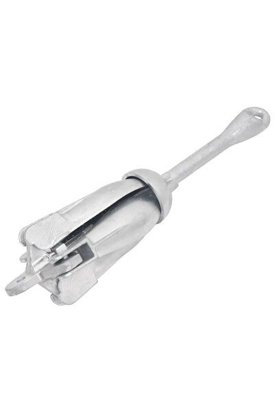 vidaxl Ancoră pliabilă argintie 8 kg, fontă galvanizată la cald
