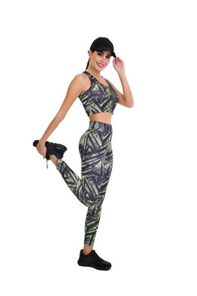 Lady Lingerie Women's Leggings and Crop Sports-Fitness Set