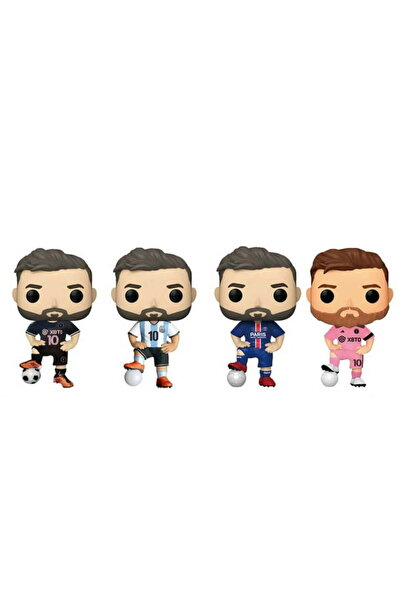 Toybox Messi Football Star Character Model 4-Piece Set Desktop Decoration Toy