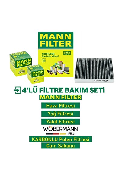 MANN Wöbermann Opel Astra J 1.6 Cdti 2014-2017 Filtre Bakım Seti 4K