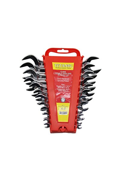 Greathings TITANIC TOOLS ( 12PCS ) ( 6-32MM ) AĞZI AÇIK ANAHTAR TAKIMI ( PLAS...