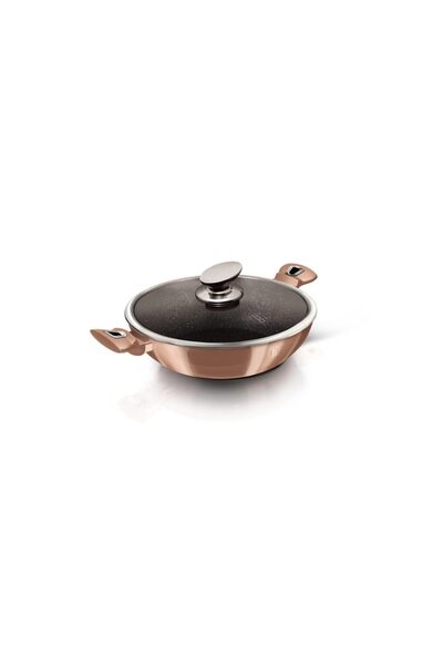 Berlinger Haus Τηγάνι Γουοκ Wok με Καπάκι 30 cm, Metallic Line Rose Gold Edit...