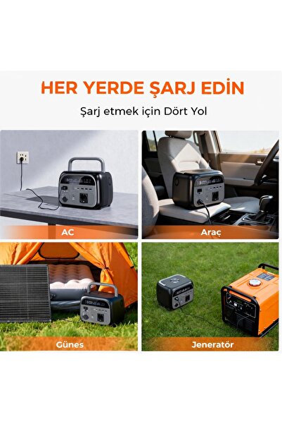 ORTEC OR-TEC AP400 600W - 10800mAh - 345Wh Kapasite LiFePO4 Taşınabilir Güç I...