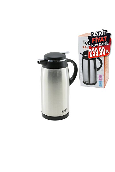 Greathings TEBA ( 1.3LT ) ÇELİK TERMOS ( İÇ KISMI CAM ) (12 SAAT SICAK & 24 S...