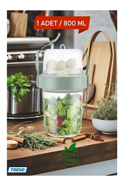 Global Ersat Yogurt Muesli and Snack Container 800 ml Compartmentalized Grano...