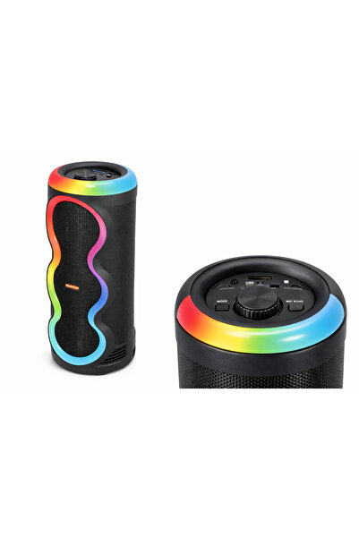 OEM Boxă Karaoke Portabilă 8” – RGB, Bluetooth, USB, FM, Microfon Wireless, 30W