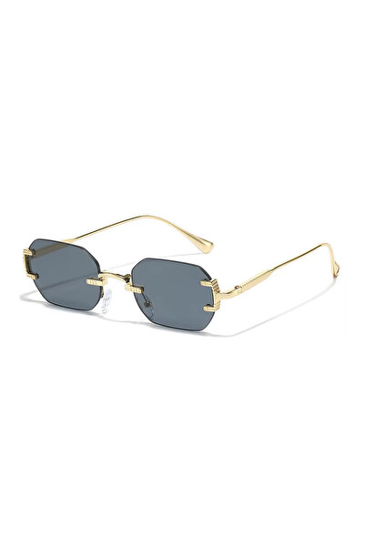 Toz Vintage Hurion Black Geometric Vintage Retro Sunglasses